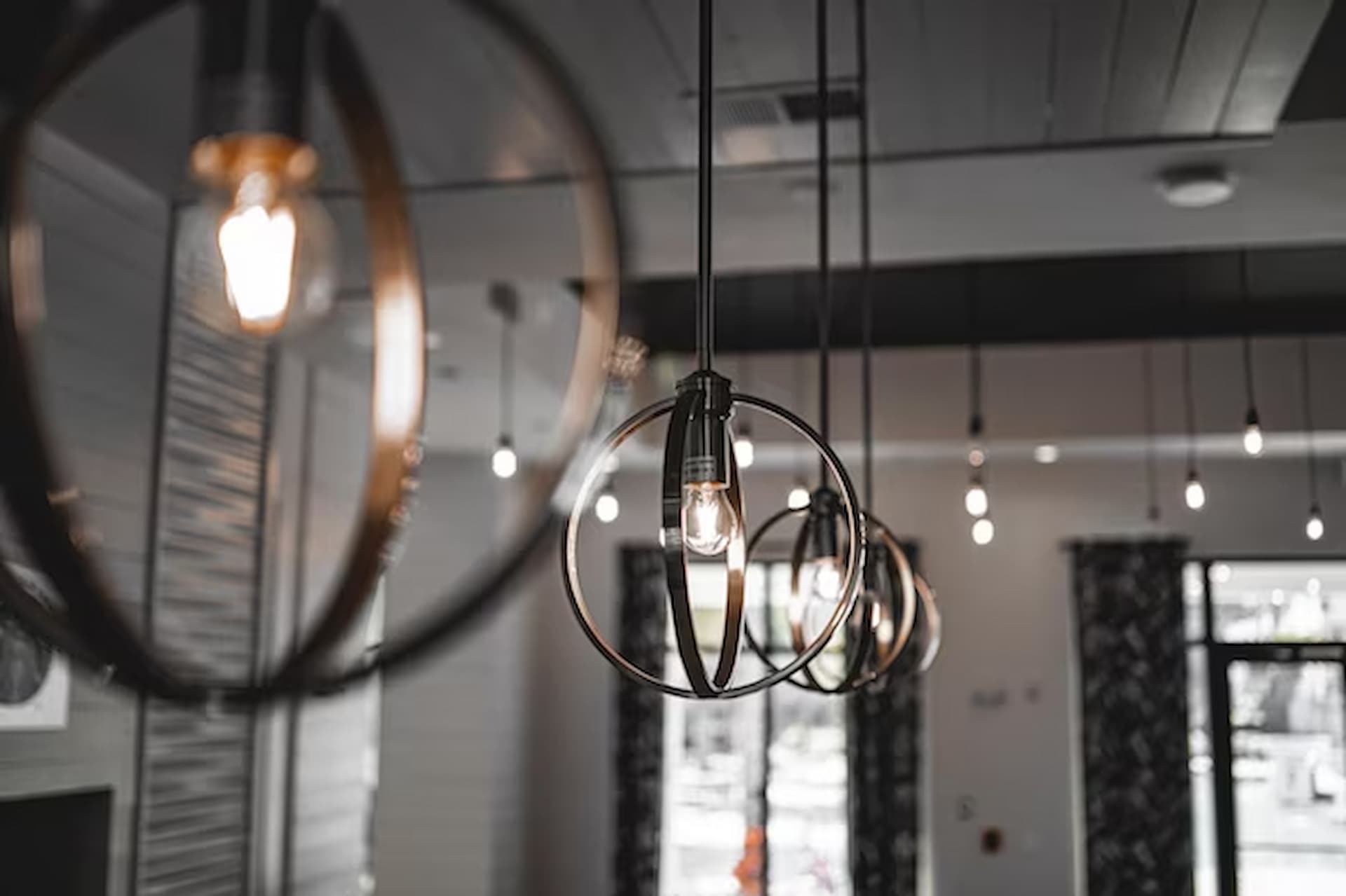 Silver pendant light